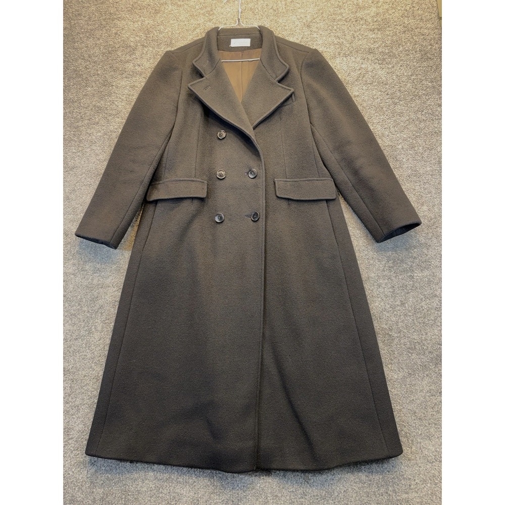 Vintage Lorendale Bromleigh Black 100% Wool Long Peacoat Women's Large